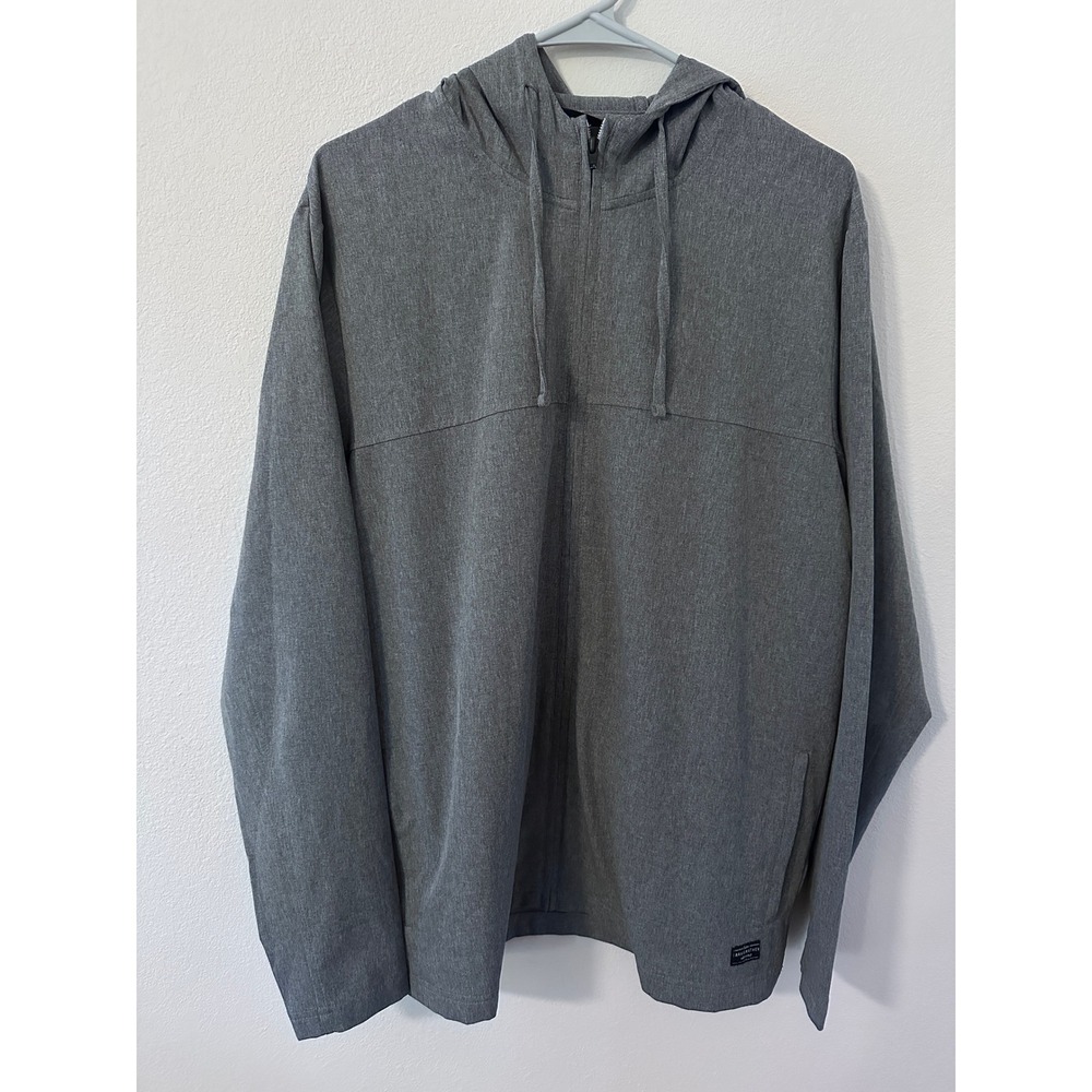 TravisMathew Hoodie Large Gray Half Zip Performance Golf Pullover